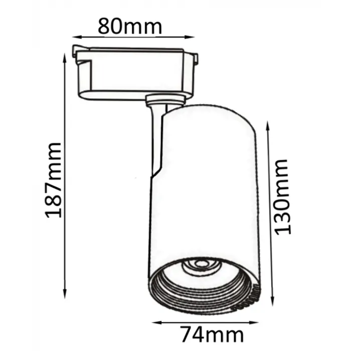Cветильник трековый однофазный Crystal Lux CLT 0.31 007 20W BL от ImperiumLoft