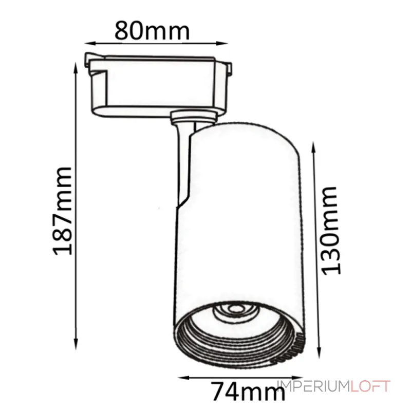 Cветильник трековый однофазный Crystal Lux CLT 0.31 007 20W BL Cветильник трековый однофазный Crystal Lux CLT 0.31 007 20W BL