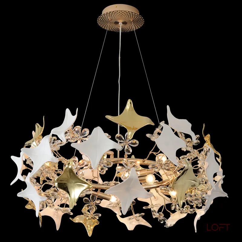 Подвесная люстра Crystal Lux LETISIA SP8 GOLD Подвесная люстра Crystal Lux LETISIA SP8 GOLD