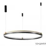 Подвесная люстра Crystal Lux FERNANDO SP88W LED BLACK/GOLD