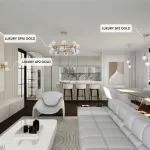 Подвесная люстра Crystal Lux LUXURY SP16 GOLD