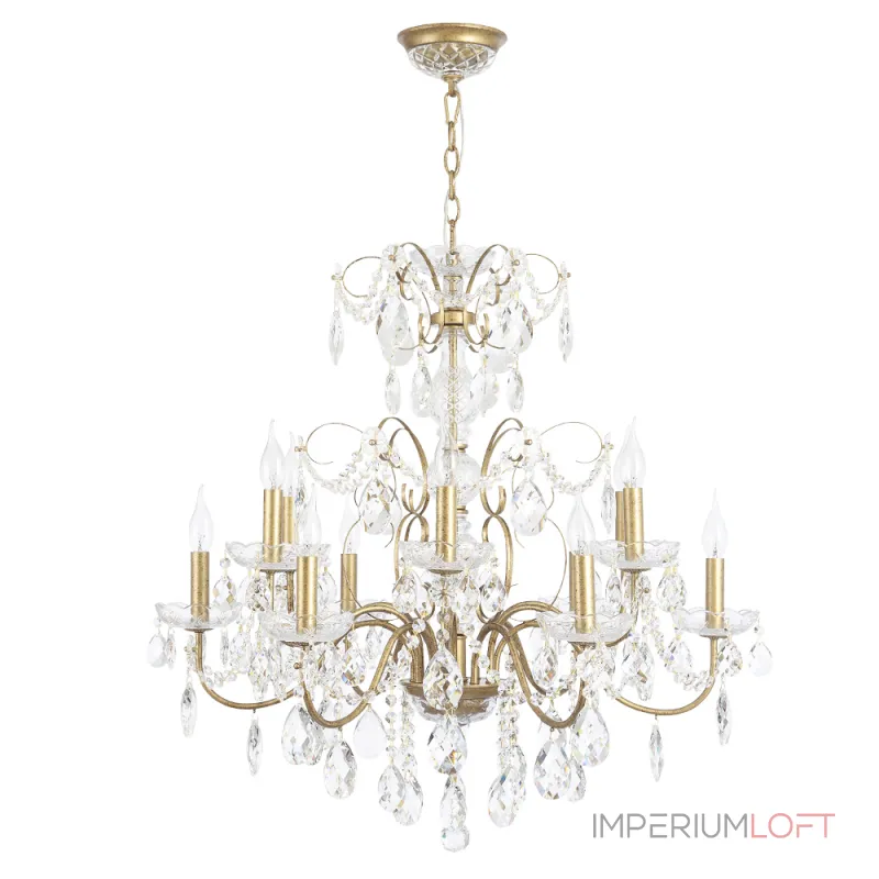 Подвесная люстра Crystal Lux ODELIS SP12 GOLD