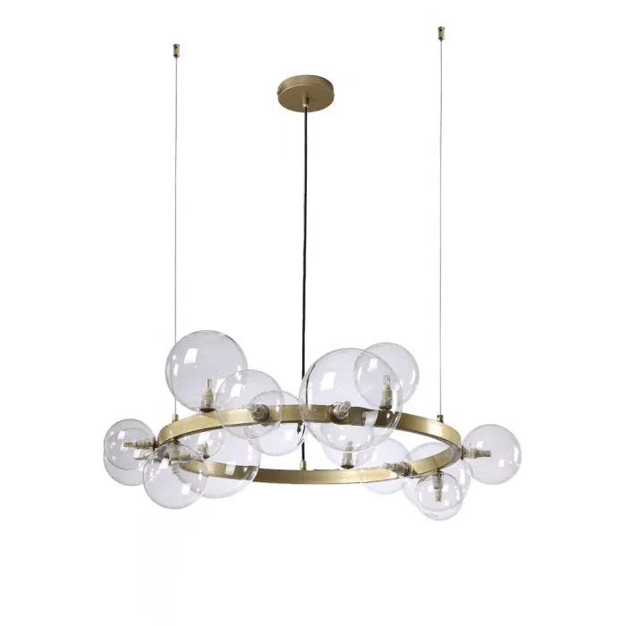 Люстра Crystal Lux AGATA SP15 V2 GOLD/TRANSPARENTE от ImperiumLoft