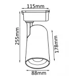Cветильник трековый однофазный Crystal Lux CLT 0.31 006 40W BL от ImperiumLoft