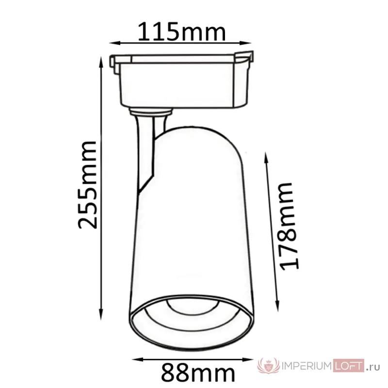 Cветильник трековый однофазный Crystal Lux CLT 0.31 006 40W BL от ImperiumLoft