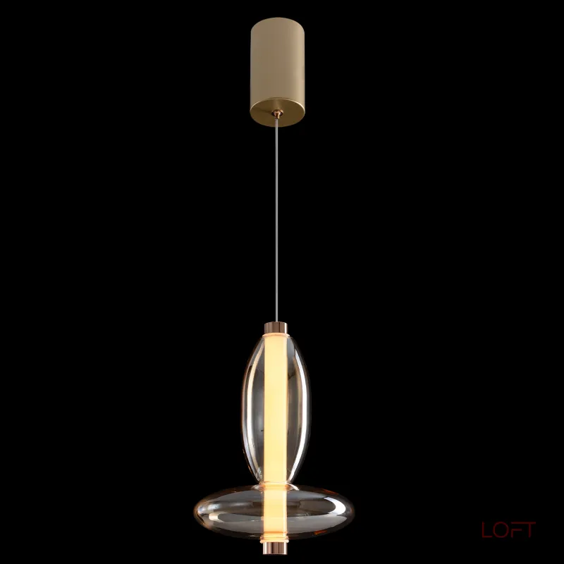 Подвесной светильник Crystal Lux QUASAR SP7W LED AMBER 3790/207 Подвесной светильник Crystal Lux QUASAR SP7W LED AMBER 3790/207