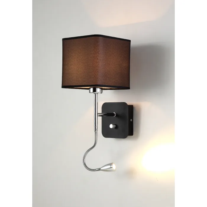CRYSTAL LUX Бра Crystal Lux PACO AP2 CHROME/BLACK от ImperiumLoft