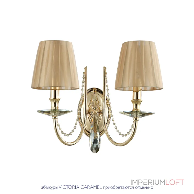 CRYSTAL LUX Бра Crystal Lux VICTORIA AP2 GOLD/AMBER