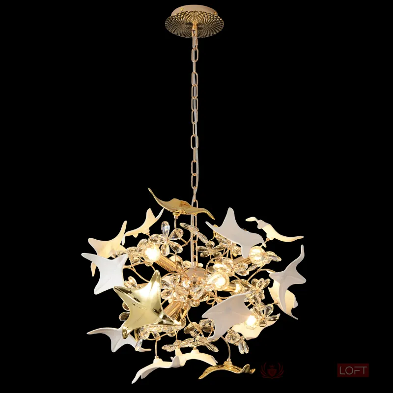 Люстра Crystal Lux LETISIA SP9 GOLD от ImperiumLoft