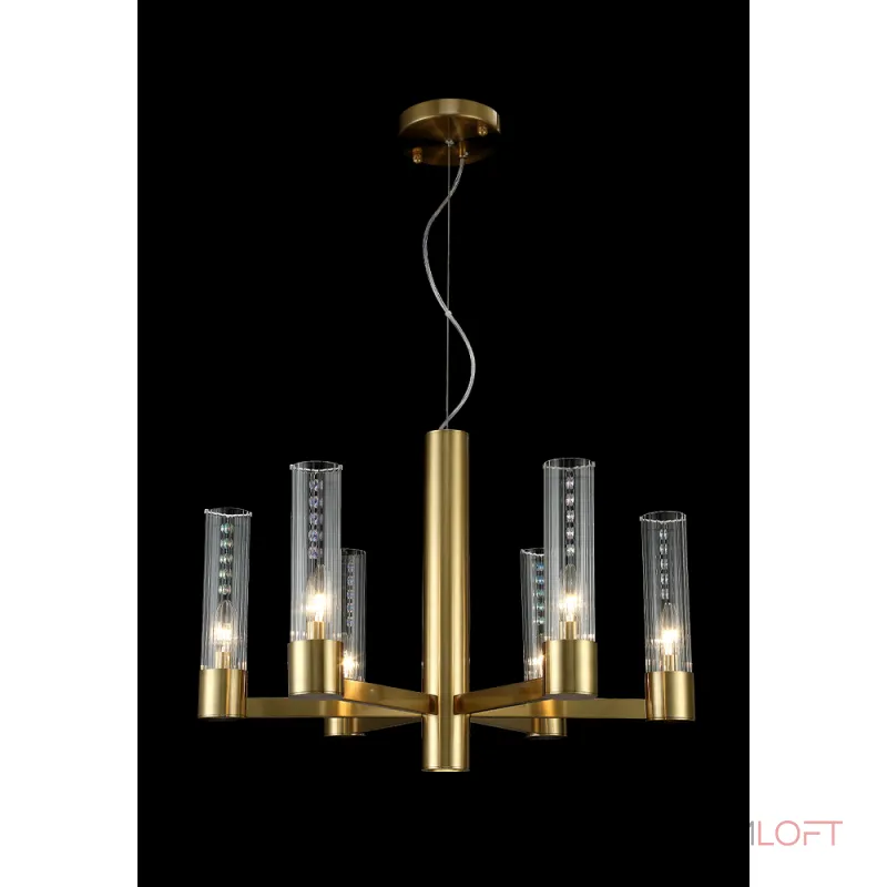 Подвесная люстра Crystal L ux OTONO SP6+1 BRASS/TRANSPARENTE Подвесная люстра Crystal L ux OTONO SP6+1 BRASS/TRANSPARENTE