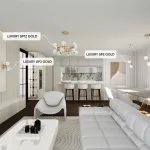 Подвесная люстра Crystal Lux LUXURY SP12 GOLD