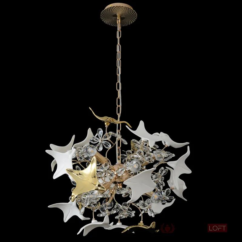 Люстра Crystal Lux LETISIA SP9 GOLD от ImperiumLoft