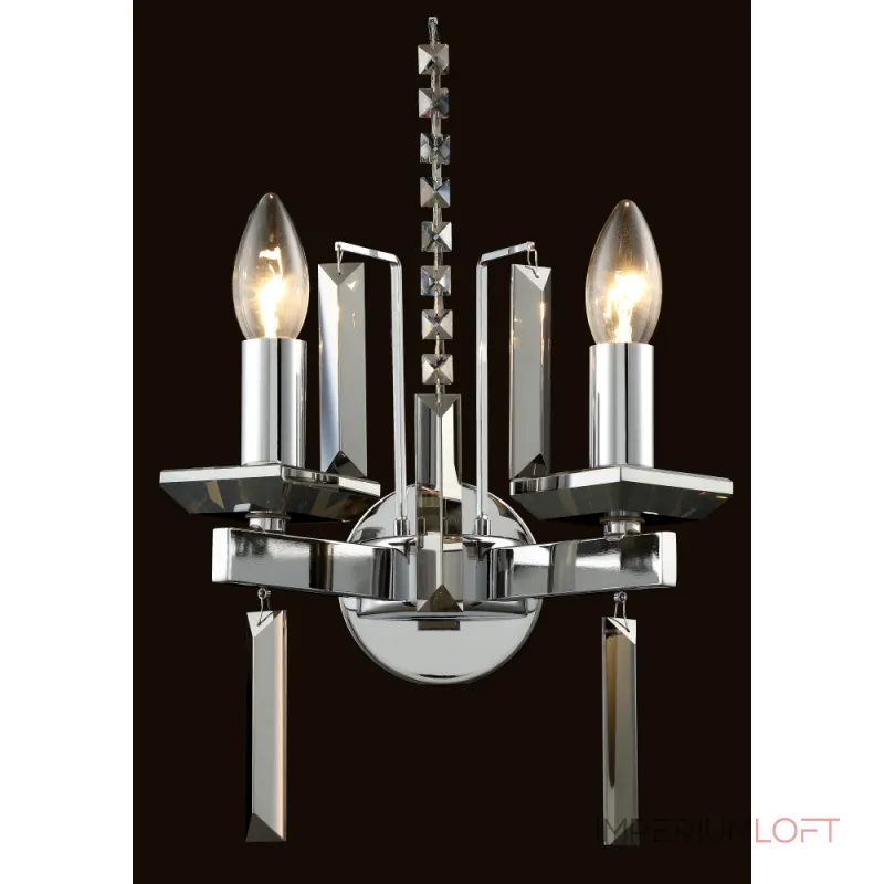 Бра Crystal Lux MARRON AP2 CHROME