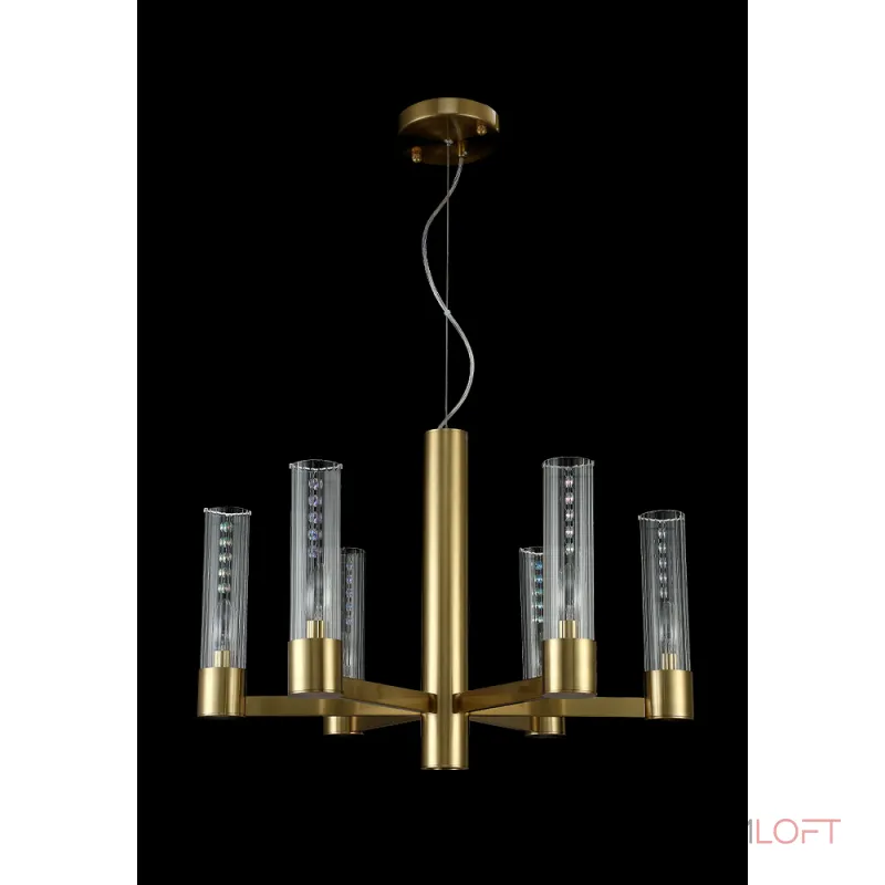 Подвесная люстра Crystal L ux OTONO SP6+1 BRASS/TRANSPARENTE Подвесная люстра Crystal L ux OTONO SP6+1 BRASS/TRANSPARENTE