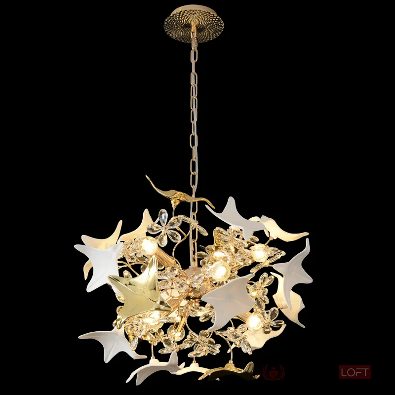 Люстра Crystal Lux LETISIA SP9 GOLD от ImperiumLoft