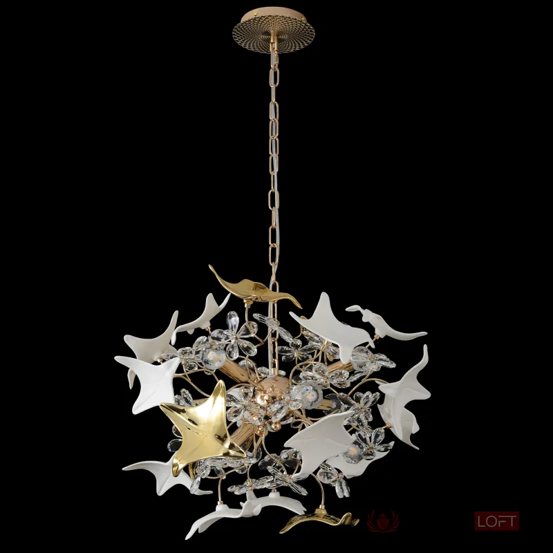 Люстра Crystal Lux LETISIA SP9 GOLD от ImperiumLoft