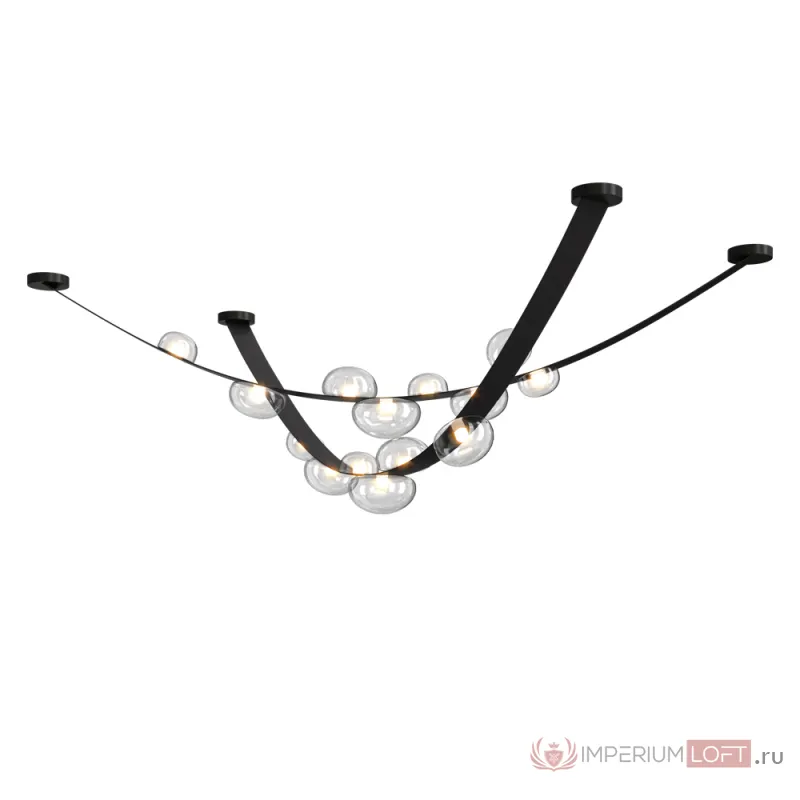 Светильник подвесной Crystal Lux BOSQUE SP7 L3000 BLACK/TRANSPARENT от ImperiumLoft