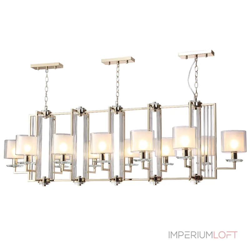 Подвесная люстра Crystal Lux NICOLAS SP12 L1600 GOLD/WHITE Подвесная люстра Crystal Lux NICOLAS SP12 L1600 GOLD/WHITE