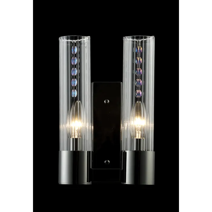 Бра Crystal L ux OTONO AP2 BLACK CHROMIUM/TRANSPARENTE от ImperiumLoft