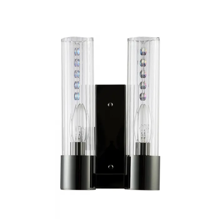 Бра Crystal L ux OTONO AP2 BLACK CHROMIUM/TRANSPARENTE от ImperiumLoft