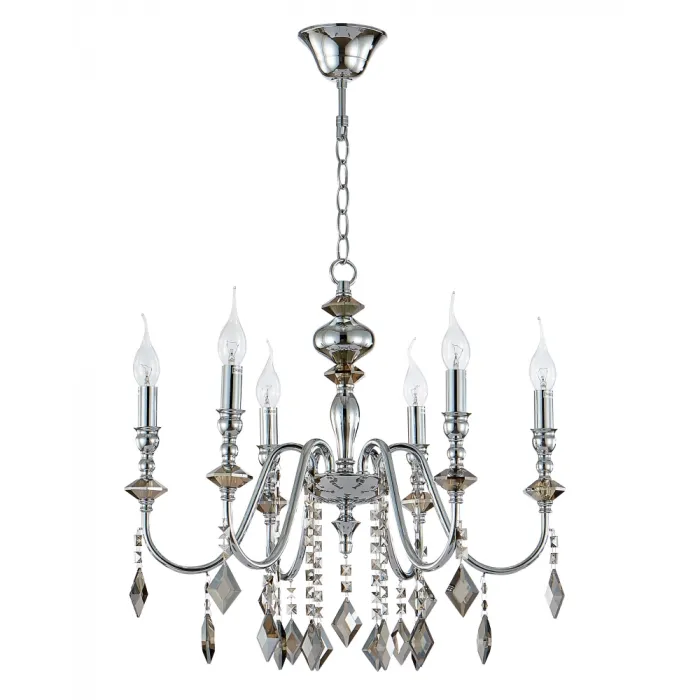 Люстра Crystal Lux MERCEDES SP6 CHROME/SMOKE от ImperiumLoft