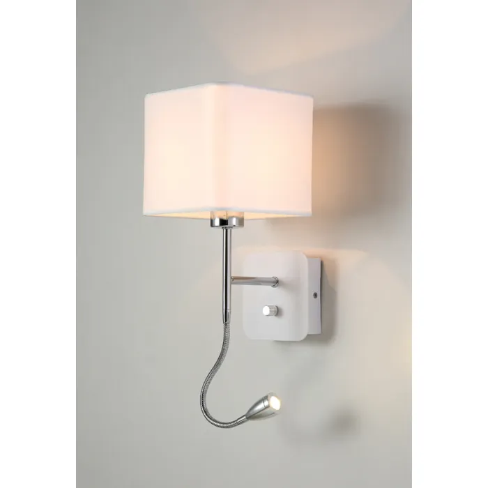 CRYSTAL LUX Бра Crystal Lux PACO AP2 CHROME/WHITE от ImperiumLoft