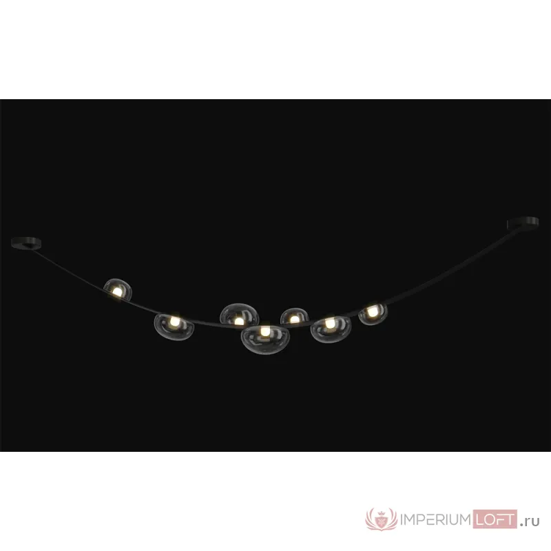 Светильник подвесной Crystal Lux BOSQUE SP7 L3000 BLACK/TRANSPARENT от ImperiumLoft