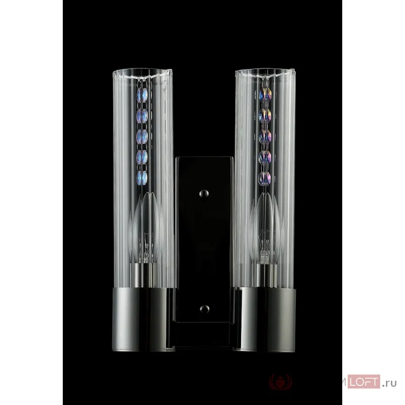 Бра Crystal L ux OTONO AP2 BLACK CHROMIUM/TRANSPARENTE от ImperiumLoft
