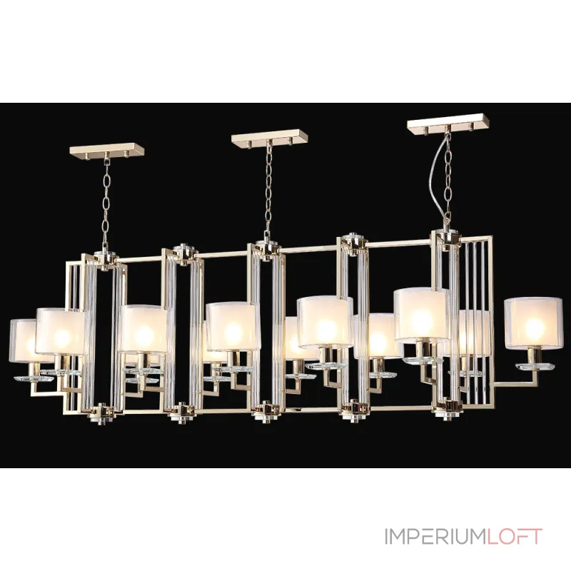 Подвесная люстра Crystal Lux NICOLAS SP12 L1600 GOLD/WHITE Подвесная люстра Crystal Lux NICOLAS SP12 L1600 GOLD/WHITE