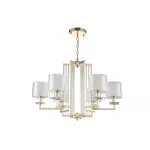 Подвесная люстра Crystal Lux NICOLAS SP-PL6 GOLD/WHITE