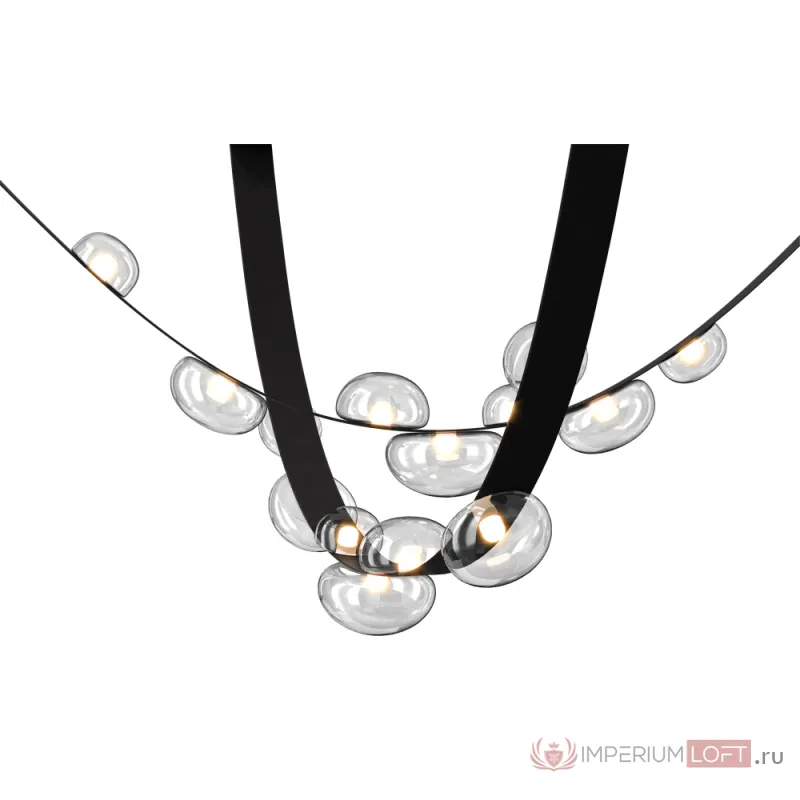 Светильник подвесной Crystal Lux BOSQUE SP7 L3000 BLACK/TRANSPARENT от ImperiumLoft