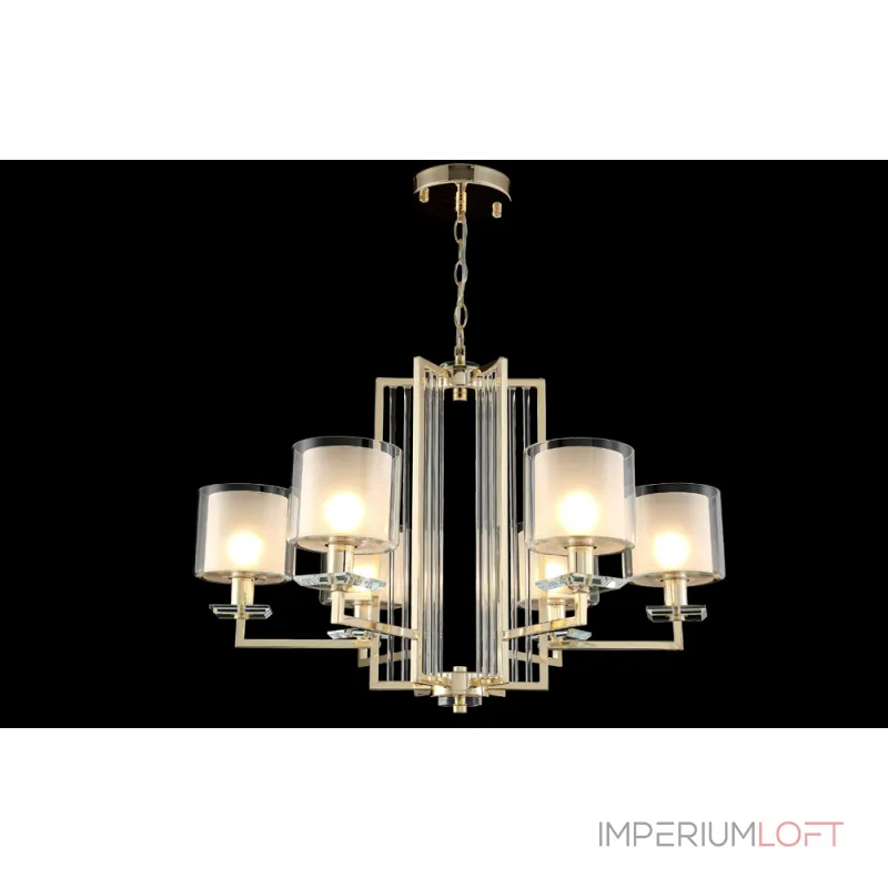 Подвесная люстра Crystal Lux NICOLAS SP-PL6 GOLD/WHITE