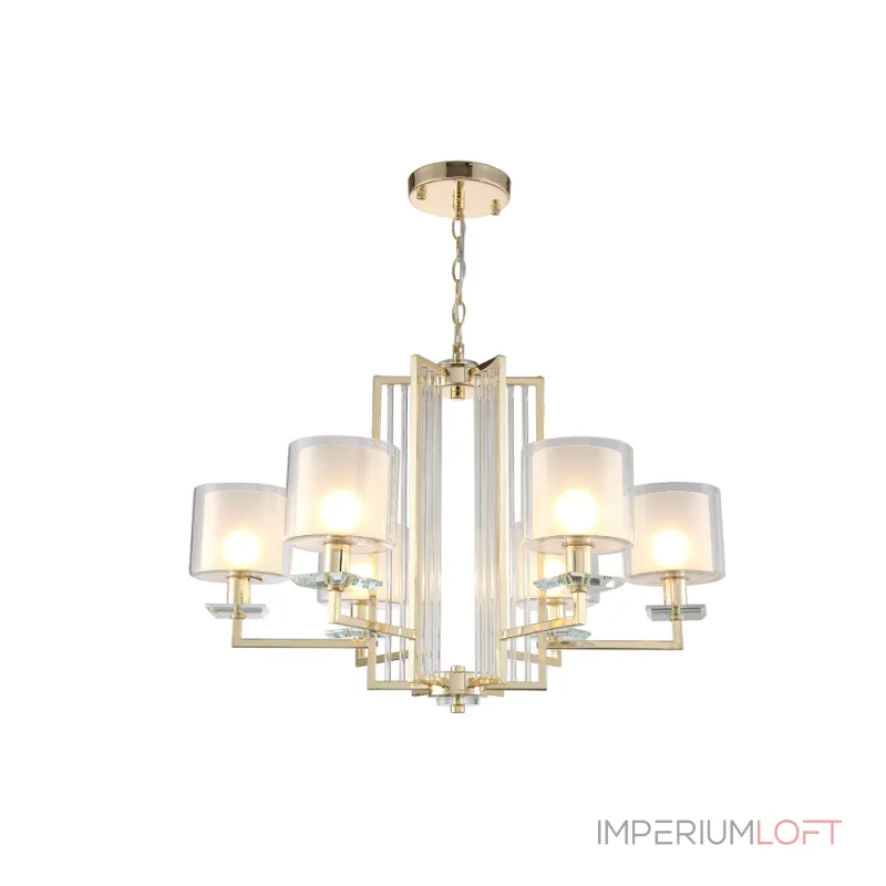 Подвесная люстра Crystal Lux NICOLAS SP-PL6 GOLD/WHITE