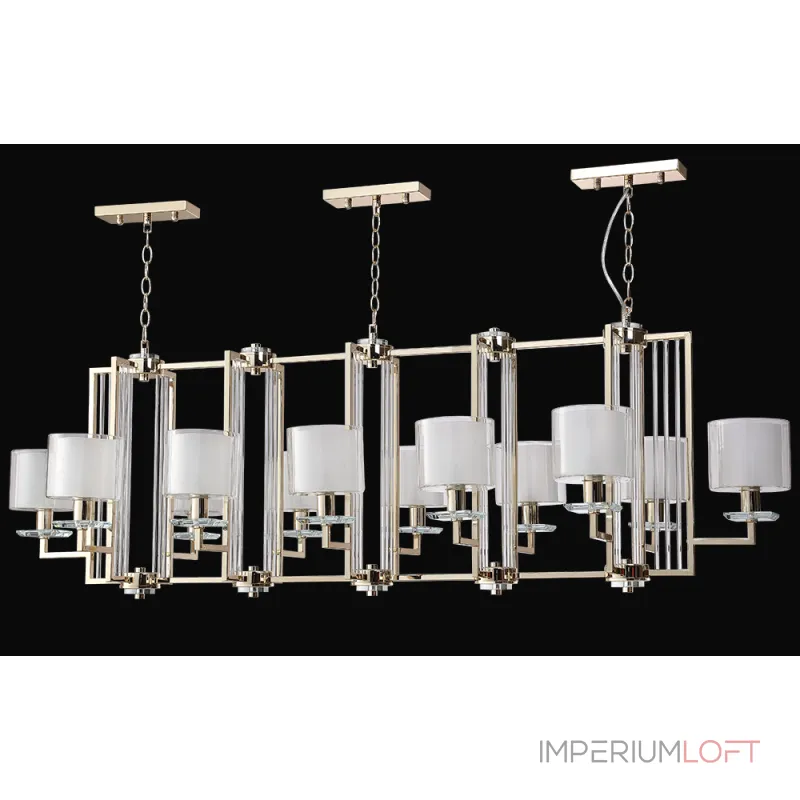 Подвесная люстра Crystal Lux NICOLAS SP12 L1600 GOLD/WHITE Подвесная люстра Crystal Lux NICOLAS SP12 L1600 GOLD/WHITE