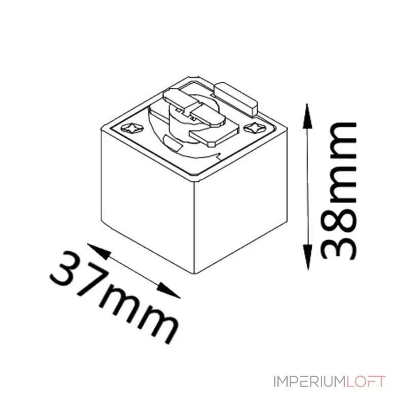 Адаптер для однофазного шинопровода Crystal Lux CLT 0.212 03 WH