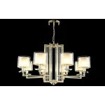 Люстра Crystal Lux NICOLAS SP-PL8 GOLD/WHITE от ImperiumLoft
