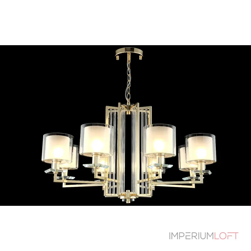 Подвесная люстра Crystal Lux NICOLAS SP-PL8 GOLD/WHITE