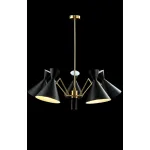 Люстра на штанге Crystal Lux JOVEN SP5 GOLD/BLACK