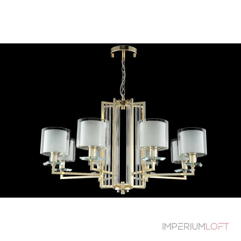 Подвесная люстра Crystal Lux NICOLAS SP-PL8 GOLD/WHITE