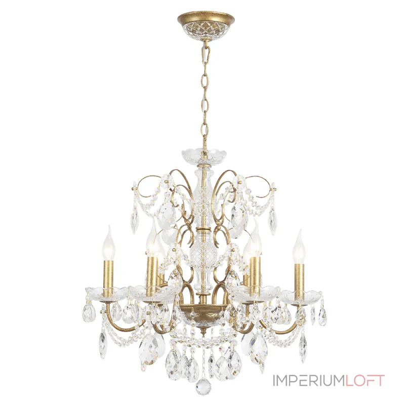 Подвесная люстра Crystal Lux ODELIS SP6 GOLD Подвесная люстра Crystal Lux ODELIS SP6 GOLD
