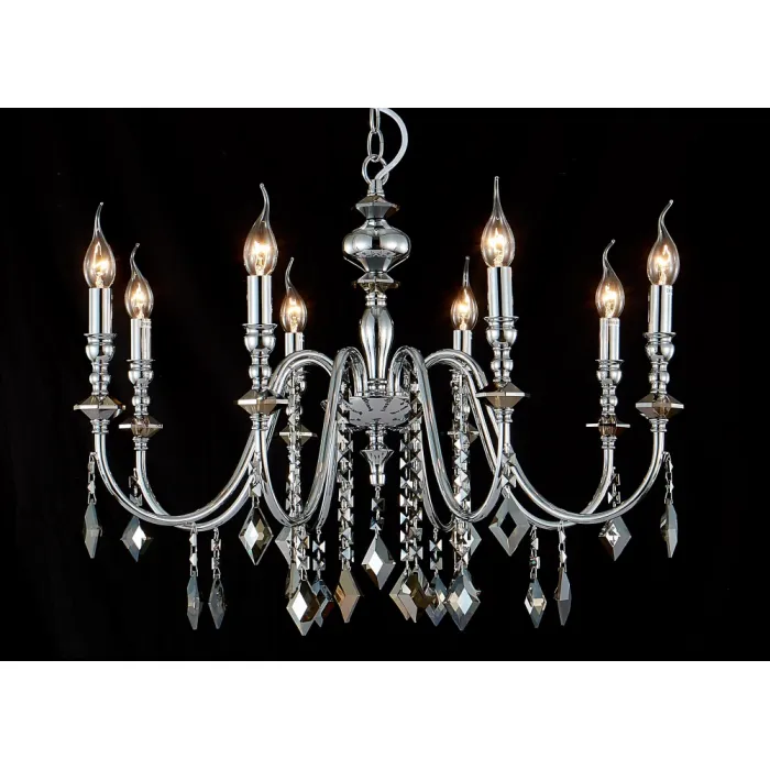 Люстра Crystal Lux MERCEDES SP8 CHROME/SMOKE от ImperiumLoft