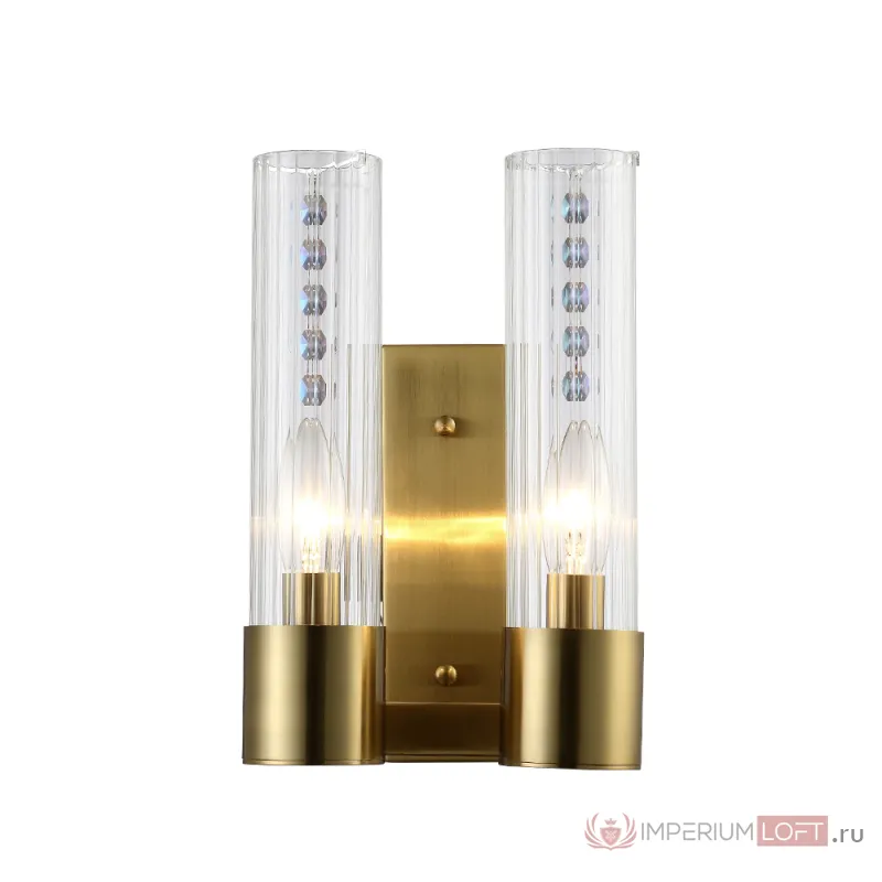 Бра Crystal L ux OTONO AP2 BRASS/TRANSPARENTE от ImperiumLoft