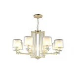 Люстра Crystal Lux NICOLAS SP-PL8 GOLD/WHITE от ImperiumLoft