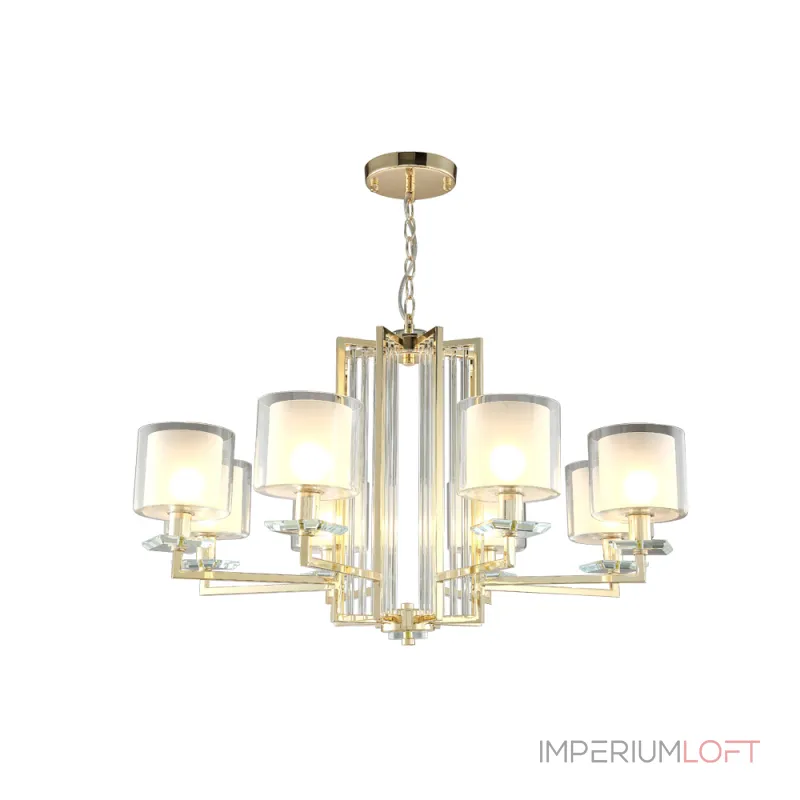 Подвесная люстра Crystal Lux NICOLAS SP-PL8 GOLD/WHITE