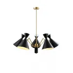 Люстра на штанге Crystal Lux JOVEN SP5 GOLD/BLACK