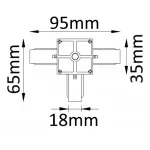 Соединитель T-образный (однофазный) Crystal Lux CLT 0.211 03 BL от ImperiumLoft