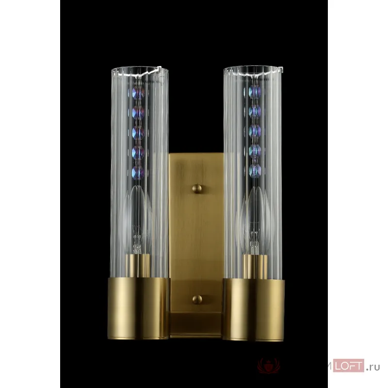 Бра Crystal L ux OTONO AP2 BRASS/TRANSPARENTE от ImperiumLoft