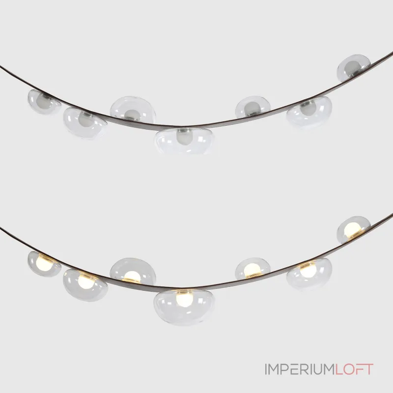 Подвесной светильник Crystal Lux BOSQUE SP7 L3000 BROWN/TRANSPARENT
