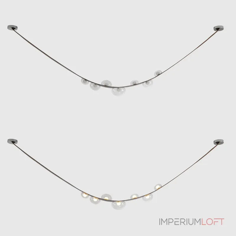 Подвесной светильник Crystal Lux BOSQUE SP7 L3000 BROWN/TRANSPARENT