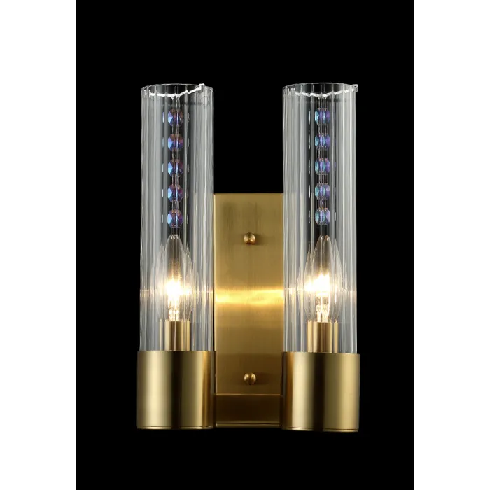 Бра Crystal L ux OTONO AP2 BRASS/TRANSPARENTE от ImperiumLoft
